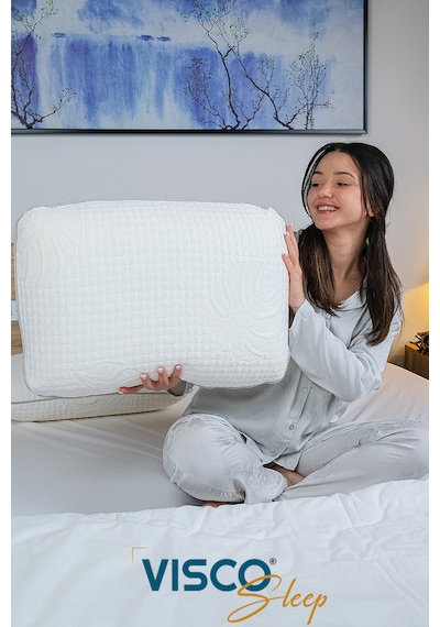 Visco Yastık Doğal Viskon Kılıf Ergonomik Yastık 60 x 40 x 15 CM