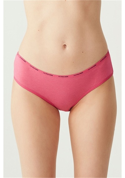 U.S. Polo Assn. U.s Polo Assn. 67002 Kadın 5 Li Yüksek Bel Slip-siyah&ten&beyaz&fuşya&lacivert mix color