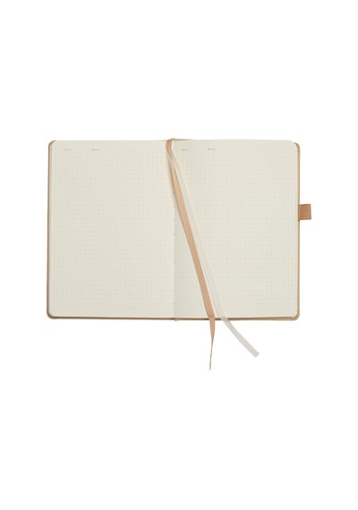 Venzi Sert Kapaklı Lastikli Tarihsiz Kalın Yapraklı Noktalı Defter 14x20 Cm Gümüş