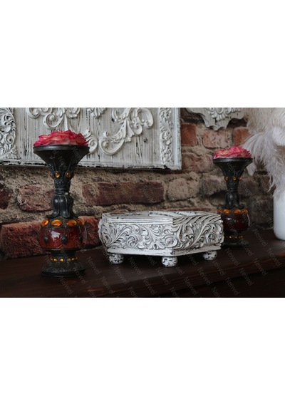 Neiwel Vintage Mercan Eskitme Beyaz Kutu