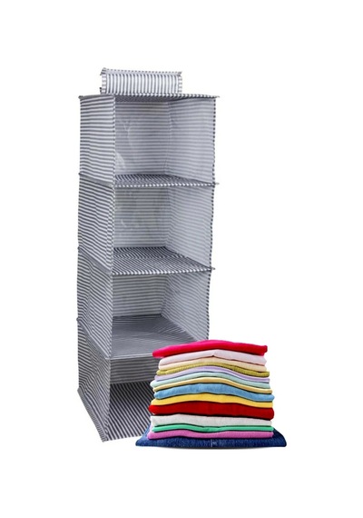 4 Gözlü Dolap Organizer Zebra Model Renkli