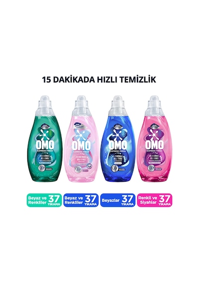 Omo Express Fresh Sensitive Sıvı Çamaşır Deterjan Seti 1480 Ml X4 Diğer