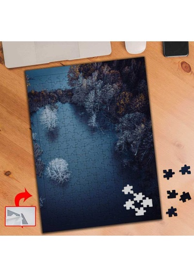 Havadan Göl Çekimi 240 Parça Puzzle Yapboz Tablo-a0121