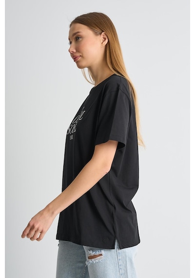Alexandergardı Baskılı Kısa Kollu Unisex T-shirt Siyah