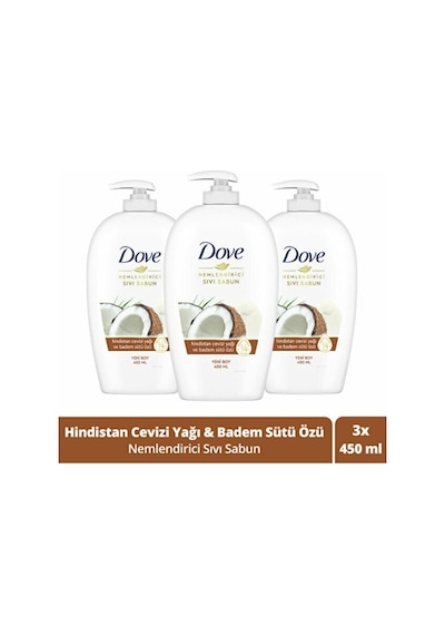Dove Hindistan Cevizi Yağı Ve Badem Sütü Özü Sıvı Sabun 450ml X PKT.DOVE.028 Diğer