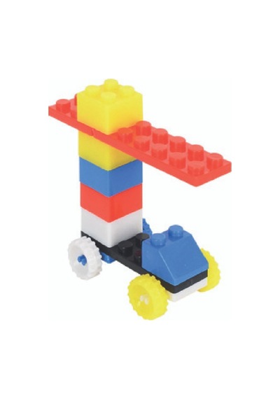Yeşil Uygulama Zeminli Mikro Blok Funny Blocks 300 Parça Plastik Kutulu
