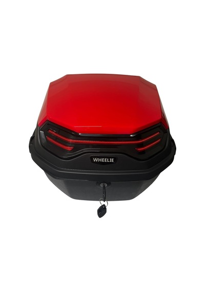 Tr Xt08-lr 32 Litre Motosiklet Arka Çanta Açık Kırmızı Parlak Su Geçirmez Abs Çift Kilitleme Üniversal Genel