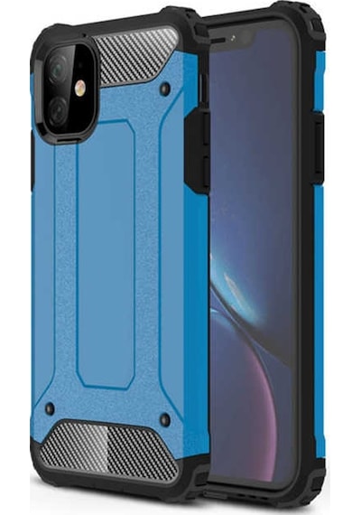 Noktaks - Apple Uyumlu iPhone 11 - Kılıf Çift Katman Zırh Tank Crash Military Kapak - Mavi