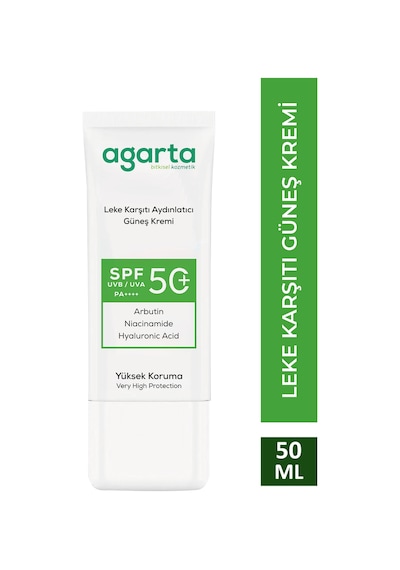Agarta Leke Karşıtı Aydınlatıcı 50 ML Spf+50 Yüz Güneş Kremi