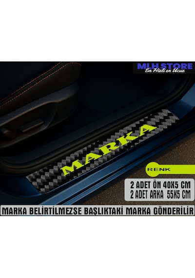 Mazda Cx-5 İle Uyumlu 4 Adet Karbon Kapı Eşiği Koruma