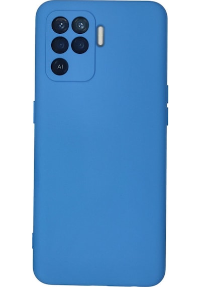 Oppo Reno 5 Lite Uyumlu Kılıf Nano İçi Kadife Silikon - Mavi