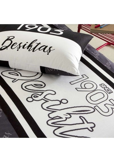 Taç Lisanslı Nevresim Takımı Beşiktaş 1903 Glow Tek Kişilik 120 X 200 Cm