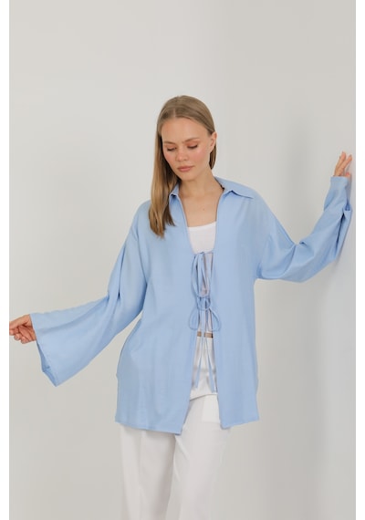 Doğal Viskon Kumaş Cepli Bağcıklı Kadın Kimono 1167 Hafif, Dökümlü, Akışkan, Yazlık Model Mavi Doğal Viskon Kumaş Cepli Bağcıklı Kadın Kimono 1167 Hafif, Dökümlü, Akışkan, Yazlık Model Mavi