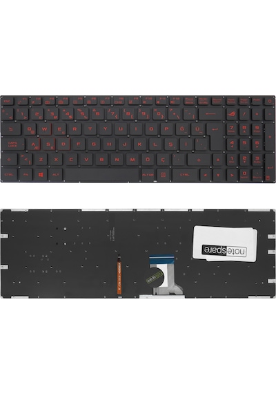 Asus Uyumlu Fx502, Fx502v, Fx502vm, Fx502vs, Fx502vt, Fx502vy, Fy120tc Klavye Tr Işıklı Siyah