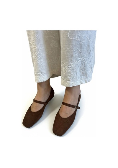 Aska Shoes Shoes Günlük Tokalı Babet 2025aska004 Kahverengi
