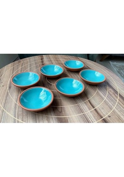 Athstore Turkuaz Sosluk Reçellik Çerezlik Lokumluk Kase 6lı Set Turkuaz