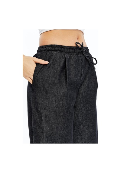 Selectmoda Denim Duble Paça Pantolon Siyah