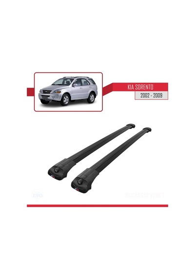Kia Sorento 2002-2009 Arası İle Uyumlu Ace-1 Ara Atkı Tavan Barı Siyah