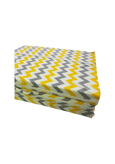 Katlanır Kamp Yatağı Çadır Yatağı Sünger Yatak Fermuarlı 70x180 Cm 6 Cm-sarı Gri Zikzak