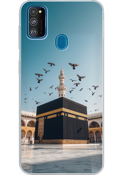 Samsung Galaxy M30s/m21 Uyumlu Kabe Umre Ve Kuşlar Baskılı Silikon Kılıf Renkli