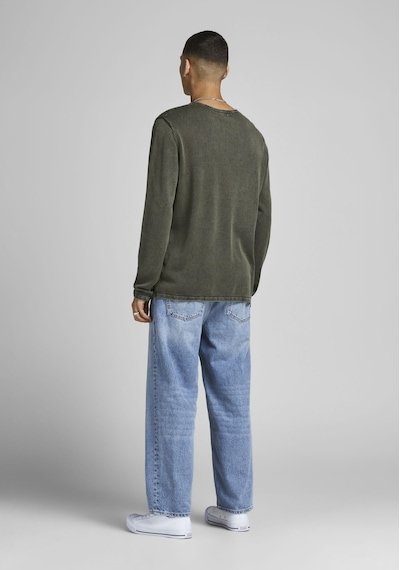 Jack & Jones Soluk Efektli Kazak-leo 12174001 Dusty Olive Kahverengi