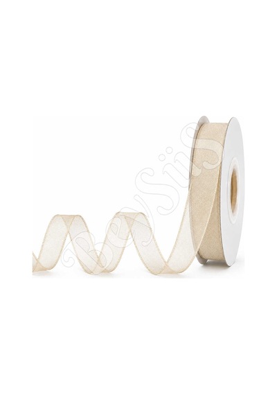 Organze Kurdele 10 Mm Krem