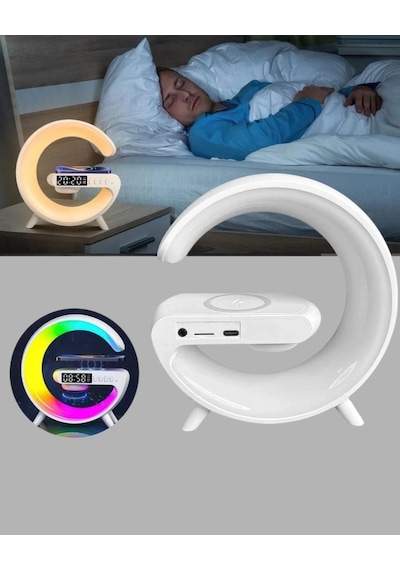 Hubrendy Kargo 15w Hızlı Kablosuz Şarj Destekli Çok Fonksiyonlu Akıllı Masa Lambası Diğer