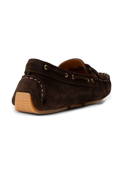 Deery Kadın Hakiki Süet Kahverengi Loafer Ayakkabı - Dl505zkhvc01