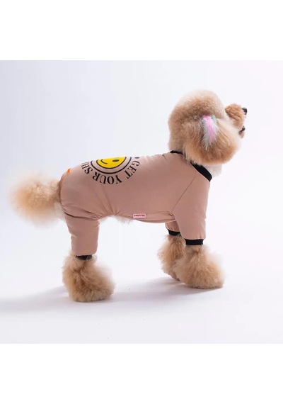Pawstar 26903 Kahverengi Smile Küçük Irk Köpek Pijama Tulum