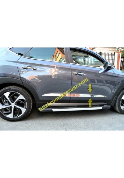 Hyundaı Tucson 2015-2017 Krom Yan Kapı Çıtası Aksesuarı 4 Parça