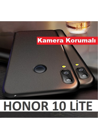 Honor 10 Lite Kamera Korumalı Kaliteli Soft Kılıf Siyah