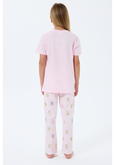 Rolypoly Kız Çocuk Pembe Pijama Takım Rp3810-c-v1 Pembe