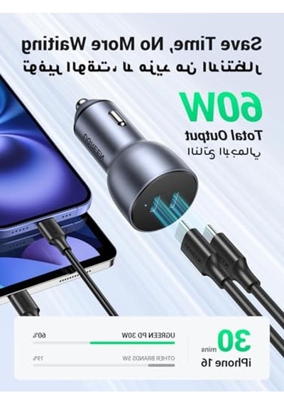 50w Çift Pd Type-c Çıkışlı Araç Çakmaklık Şarj Cihazı
