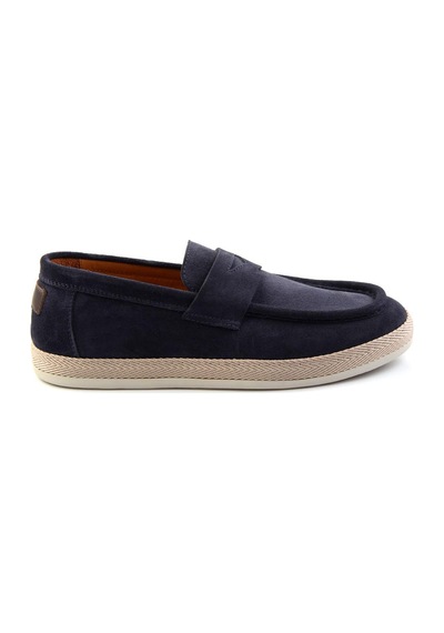 Bambi Lacivert Leather Erkek Espadril E01901361702 Lacivert