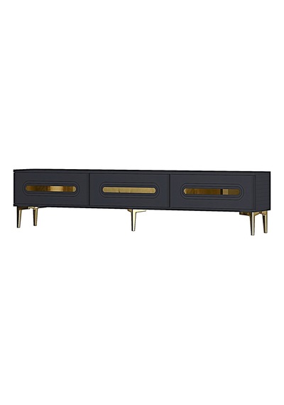 Tsa1806ag Rany Tv Sehpası Antrasit-gold 180cm Antrasit - Altın