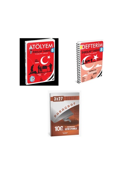 2027 2027 Arı 8. Sınıf T C İnkılap Tarihi Ve Atatürkçülük Atölyem Soru + Defterim Konu + Ankapade 3'lü Set
