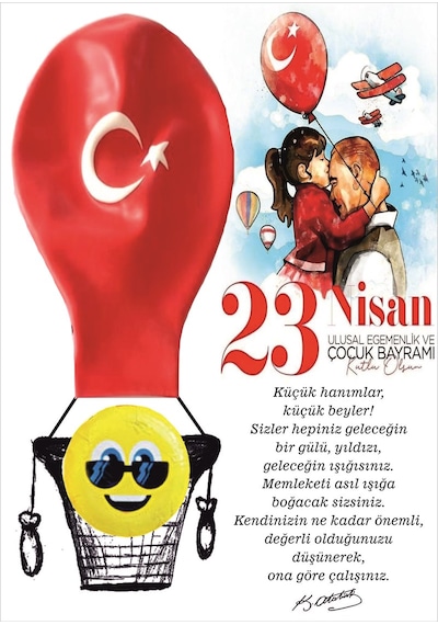 Farklı Market 23 Nisan Hediyesi Çikolata Ve Balon 10 Adet
