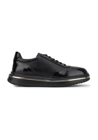 Tamer Tanca Erkek Hakiki Deri Siyah Sneakers & Spor Ayakkabı 1237 23248 Erk Ayk Sk26-27 Syh/syh Tbn Siyah1