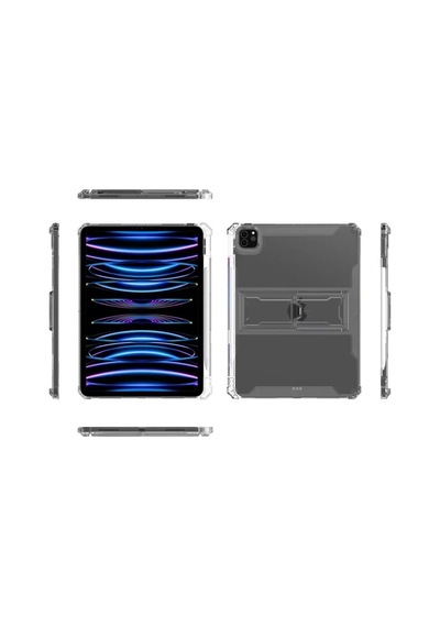 Apple Uyumlu iPad, Pro 11 2024 M4 Çip 360 Dönebilen Standlı Tablet Kılıfı Ekran Koruyucu Ve Kalem Seti Kılıf