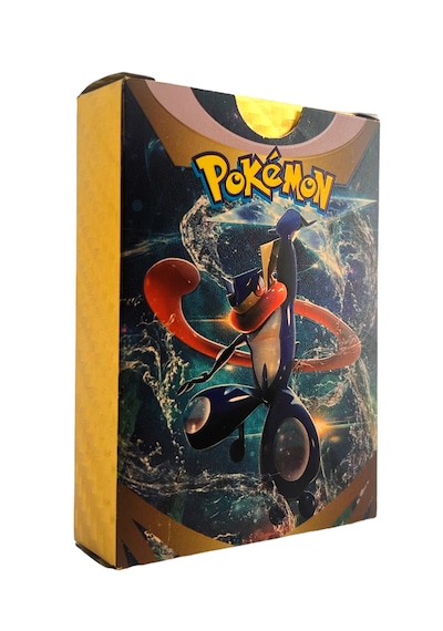 Pokemon Oyun Kartı Kabartma Card Fosforlu Kartları 55 Adet Altın