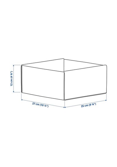 Ikea Komplement Kutu Seti, Açık Gri, 25x27x12 Cm, 2 Adet