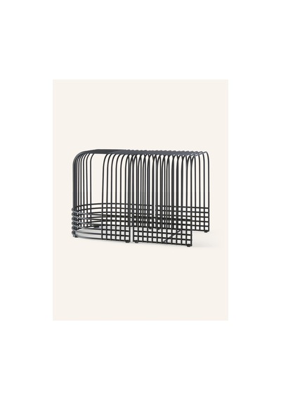 Jan Dijkstra Tasarımı Toz Boyalı Metal Yan Sehpa,modellenebilir Elemanlı, 44 X 31 X 42 Cm Siyah
