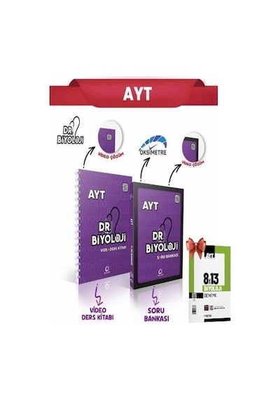 2026 Barış Hoca Dr.biyoloji Ayt Video Ders Kitabı+ayt Soru Bankası 2li Set-ayt Deneme Hediye