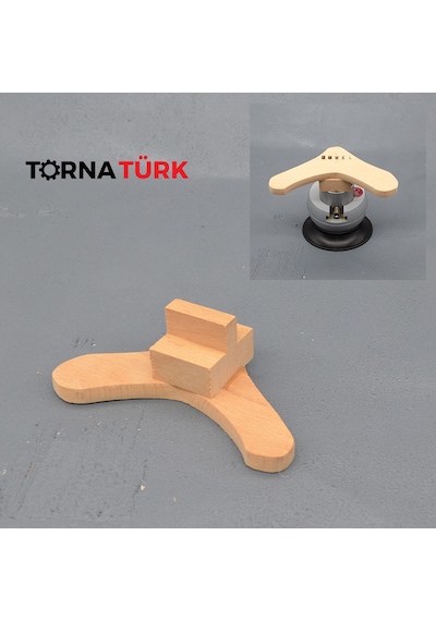 Ahşap Malafa Küpe Rokelası - Top Mengene V Malafası Şekillendirme Aparatı Metalik