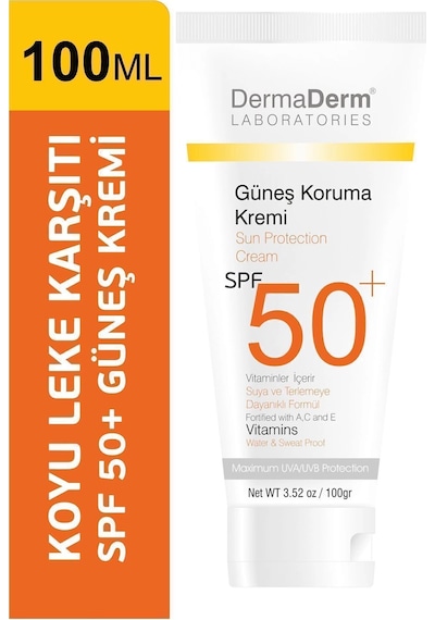 Dermaderm Güneş Koruma Kremi Spf 50+ Faktör 100 Ml - Yüksek Koruma