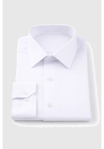 Rizzup Beyaz Slim Fit Erkek Gömlek Kolay Ütülenen Nefes Alan Kumaş, Dört Mevsim Şıklık 2608515