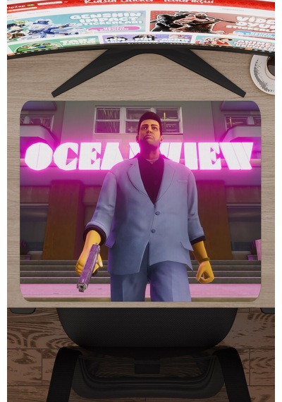 Gta Vice City Kaymaz Dikişli Kauçuk Oyuncu Mousepad V1 - 48x40 Xl Gaming Mouse Pad Fare Altlığı