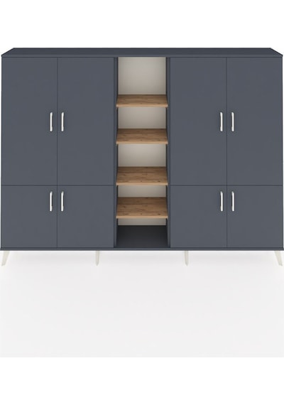 Arges Dolap 14 Raflı 8 Kapaklı 220x30x163 Antrasit-antrasit/çam Antrasıt/atlas Çam - Antrasıt Arges Dolap 14 Raflı 8 Kapaklı 220x30x163 Antrasit-antrasit/çam Antrasıt/atlas Çam - Antrasıt