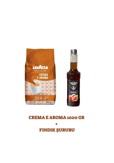 Lavazza Crema E Aroma 1000 Gr + Grande Terra Fındık Şurubu 750 Ml Seti Çekirdek
