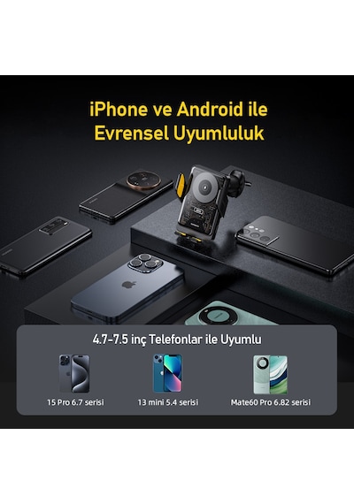 Aohi Superauto 65w Araç İçi Şarjı, 15w Şarj Aleti Handsfree Telefon Tutucu